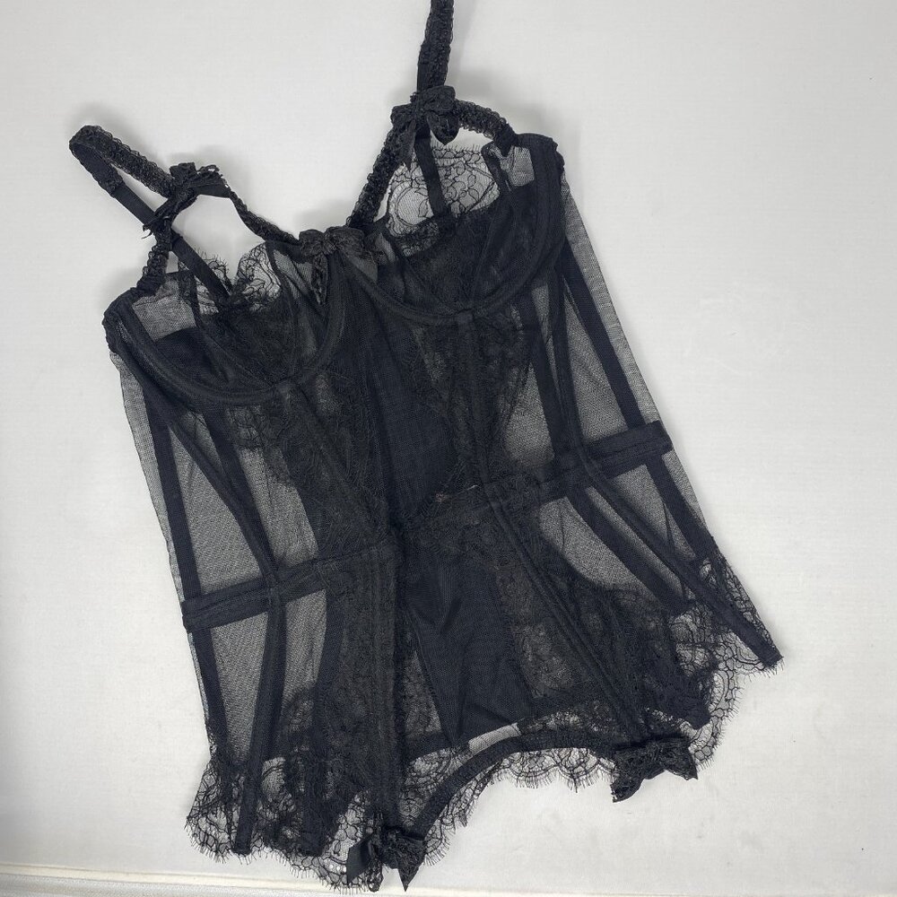 Agent Provocateur Alina Black Basque 36C New - Picture 9 of 14